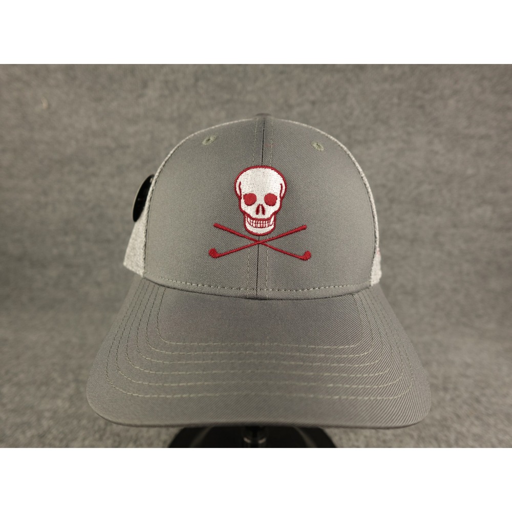 Imperial Golf Cap Grey Mesh Skull Cross Clubs Embroidery DEATHROW 2020 Snapback